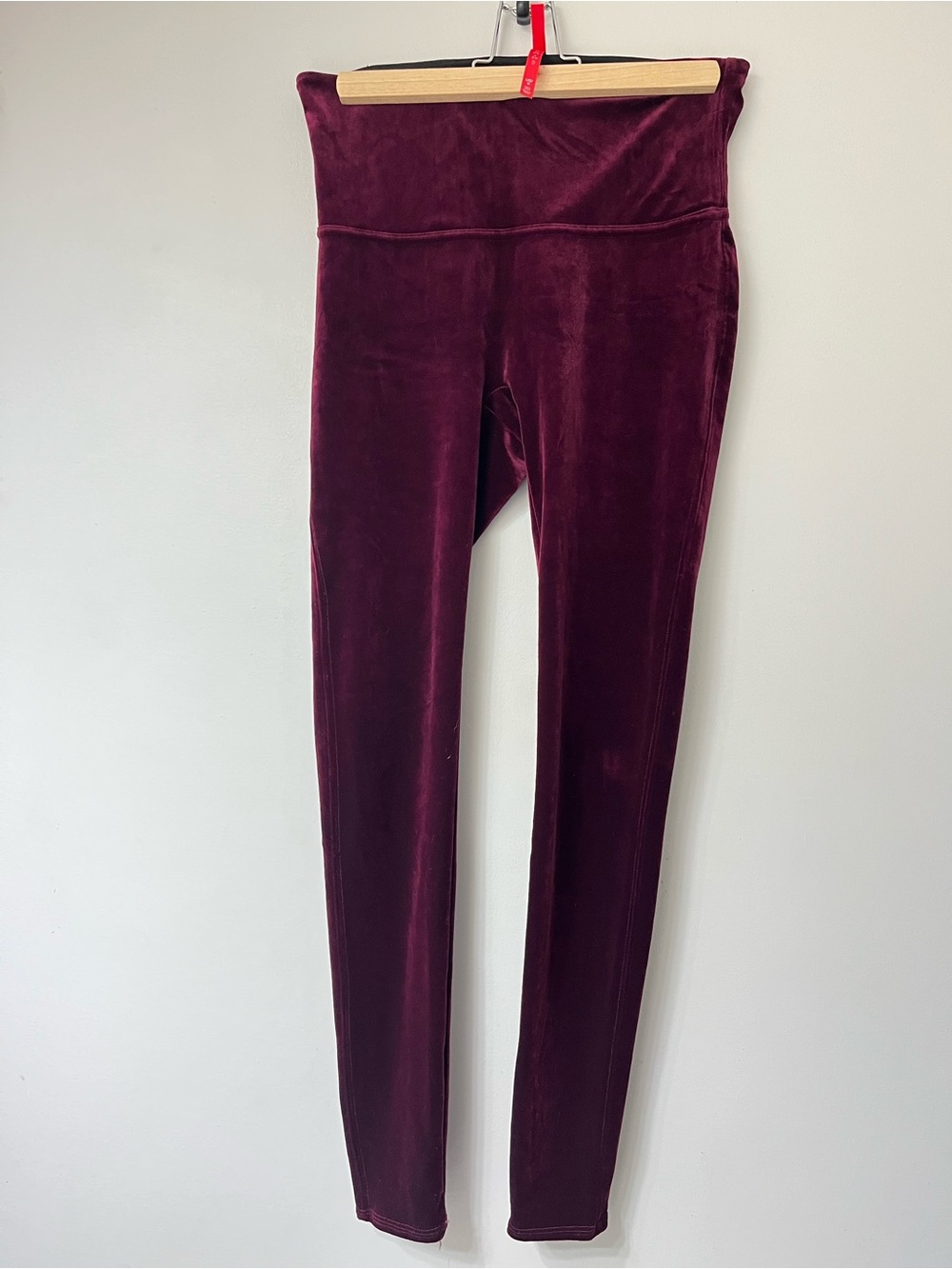 Spanx Red Velvet Leggings Size L